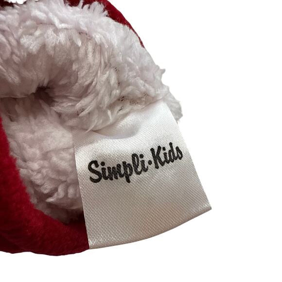 SimpliKids Fleece Sherpa Lined Snowman Kids Winter Hat & Mittens Set 5-7 Years - Picture 3 of 8